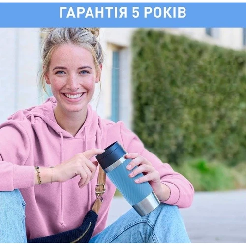 Термокухоль Tefal Travel Mug Classic Twist 360 мл Нержавіюча сталь Блакитний (N2024510) фото 8