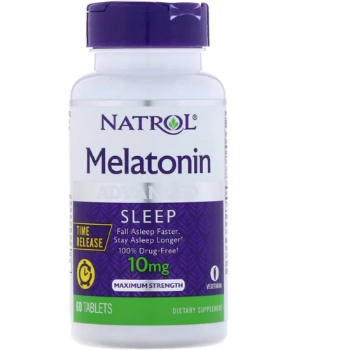Natrol Melatonin, Advanced Sleep, Time Release, 10 mg, 60 Tablets (NTL-05964): Пол Унисекс