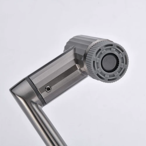 Смеситель для раковины Lefton 360° Rotatable Single-Hole Bathroom Faucet-BF2208 Brushed Nickel: Длина излива, см 20