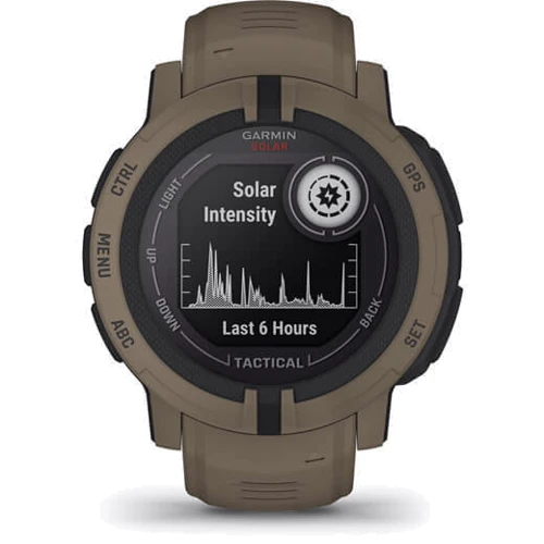 Смарт-часы Garmin Instinct 2 Solar Tactical Edition Coyote Tan (010-02627-04): Время работы до 28 дней в режиме умных часов, GPS: До 30 часов