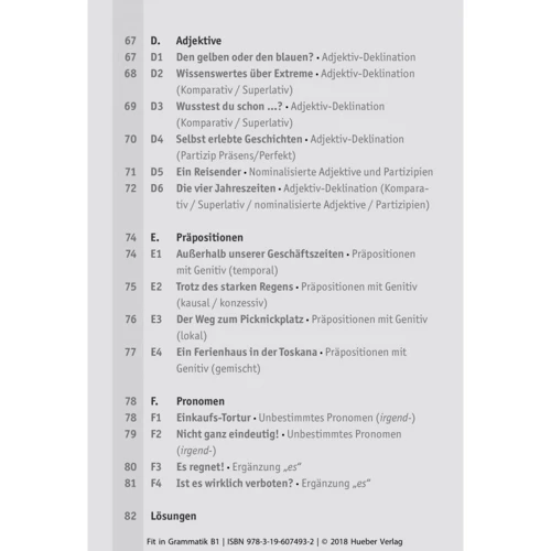 Deutsch üben Taschentrainer: Fit in Grammatik B1: ISBN 9783196074932, 978-3-19-607493-2