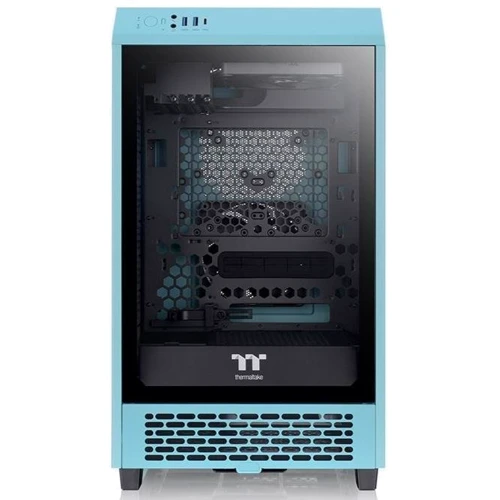 Корпус Thermaltake The Tower 200 Turquoise (CA-1X9-00SBWN-00): Матеріал передній панелі закалённое стекло и сталь