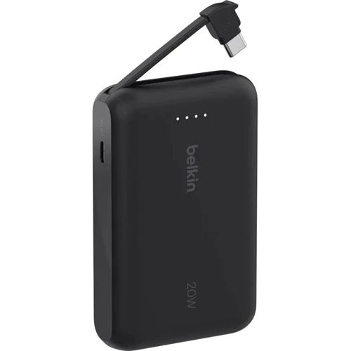 Зовнішній акумулятор Belkin Power Bank 10000mAh з USB-C Cable 20W Black (BPB021HQBK): Ємність батареї, мАг 10000