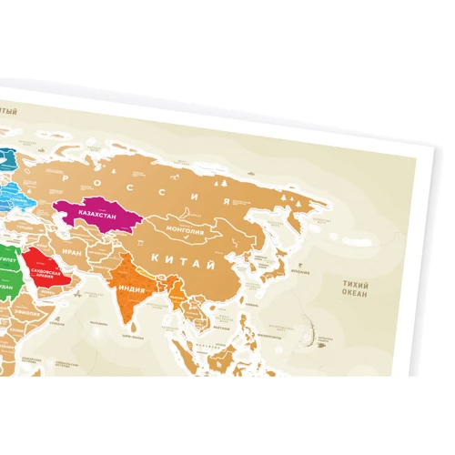 Скретч-карта світу Travel Map Gold World (Rus) фото 8