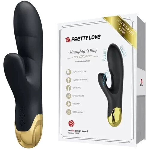 Вибратор с вакуумной стимуляцией клитора Pretty Love - Naughty Play, BI-014625