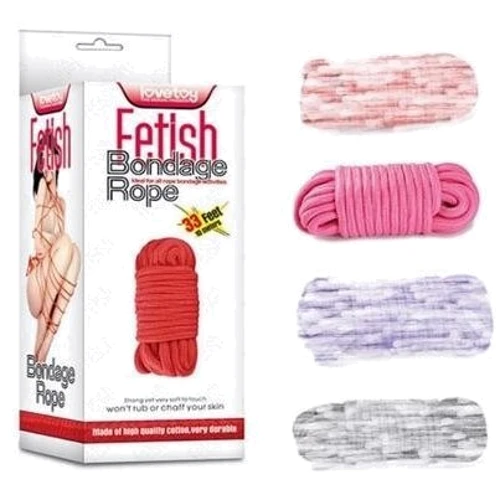 Веревка LoveToy Fetish Bondage Rope Pink, 10 м