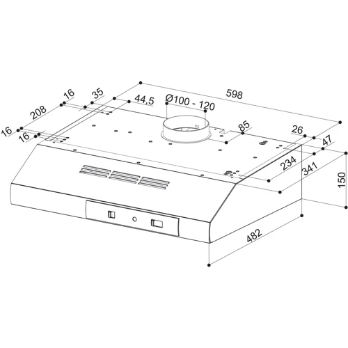 Вытяжка Faber 741 Base X A60 (300.0557.479): Тип воздухоочистителя Отвод