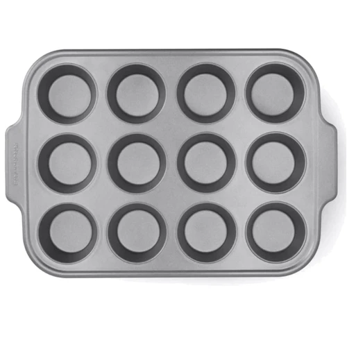 Форма для выпечки мафинов KitchenAid, 41х28х4 см, на 12 шт. (CC003296-001): Форма круглая