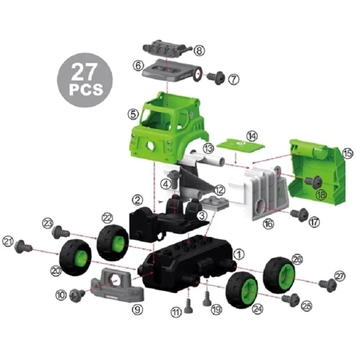 Конструктор DIY Spatial Creativity - Сміттєвоз LM8041-SZ-1 (CJ-1365113): Рекомендований вік от 3 лет