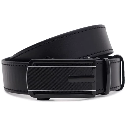 Чоловічий ремінь Borsa Leather чорний (115v1genav38-black)