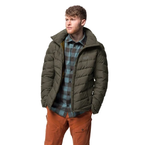 Пуховик Jack Wolfskin Fairmont Men 1203591-4144 46 сіро-зелений зимовий з капюшоном: Вид Пуховики