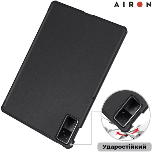 Аксесуар для планшетних ПК Airon Premium Black for Xiaomi Redmi Pad SE: Матеріал штучна шкіра