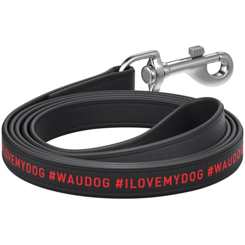 Повідець WAUDOG Design з малюнком "I LOVE" 25 мм 122 см чорний (37951): Тип повідець