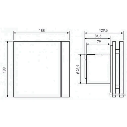 Витяжний вентилятор Soler & Palau SILENT-100 CZ CHAMPAGNE DESIGN -4C: Тип осьової