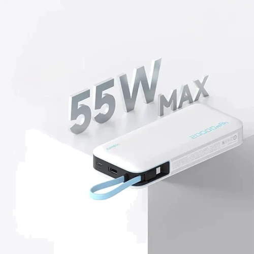 Зовнішній акумулятор Cuktech Power Bank 20000mAh PB200N 55W White: Вбудований кабель USB Type-C