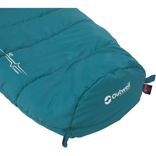 Спальный мешок Outwell Pine Prime/-1°C Turquoise Left (230345): Длина 220 см