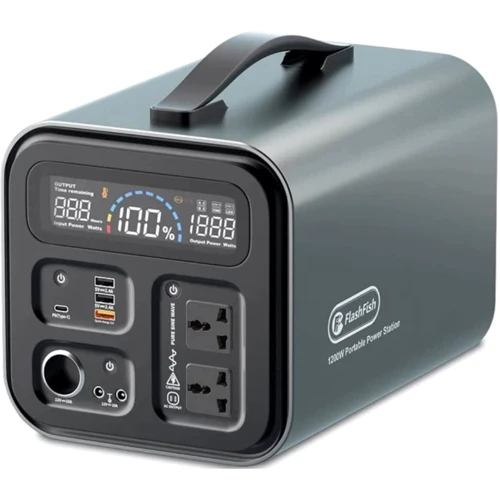 Зарядная станция FlashFish 1200W 297600mAh 1100Wh Portable Power Station: Емкость аккумулятора, Вт/ч 1100