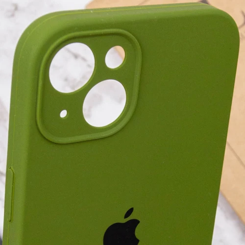 Чехол для iPhone Mobile Case Silicone Case Full Camera Protective Dark Olive for iPhone 15 фото 5
