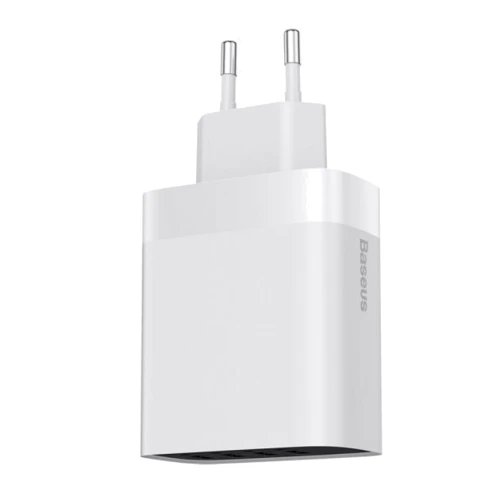 Зарядное устройство Baseus USB Wall Charger 4xUSB 2.4A Mirror Lake White (CCJMHB-B02): Кабель в комплекте отсутствует