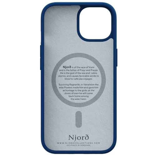 Чехол для iPhone Njord Suede MagSafe Case Navy Blue (NA54SU01) for iPhone 15 Pro Max фото 5