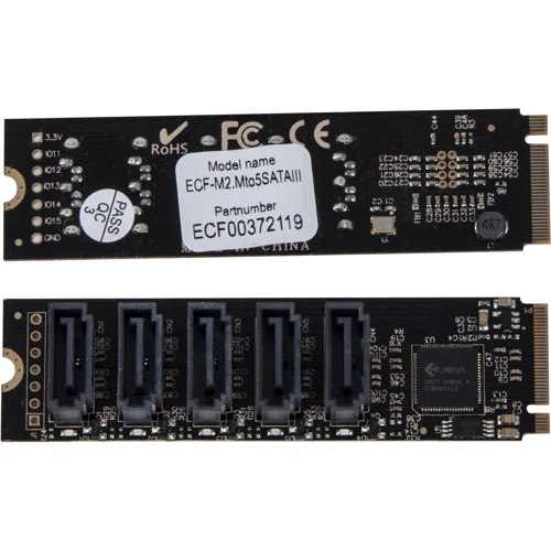 Frime M2 (M Key) to 5 x Sata III JMB585 (ECF-M2.Mto5SATAIII): Тип Плата расширения