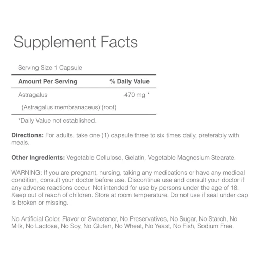 Puritan's pride Astragalus 470 mg Екстракт Астрагалу 100 капсул: Форма випуску Капсулы