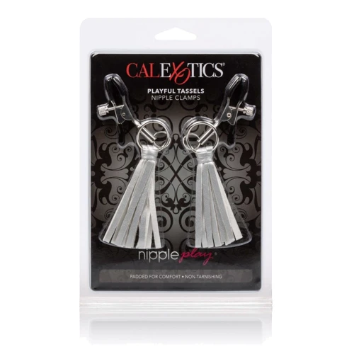 Зажимы для сосков CalExotics Playful Tassels Nipple Clamps с кисточками, серебристый