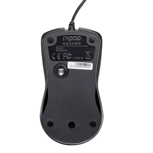 Мышь RAPOO N1162 USB, черная: Интерфейс подключения проводная USB