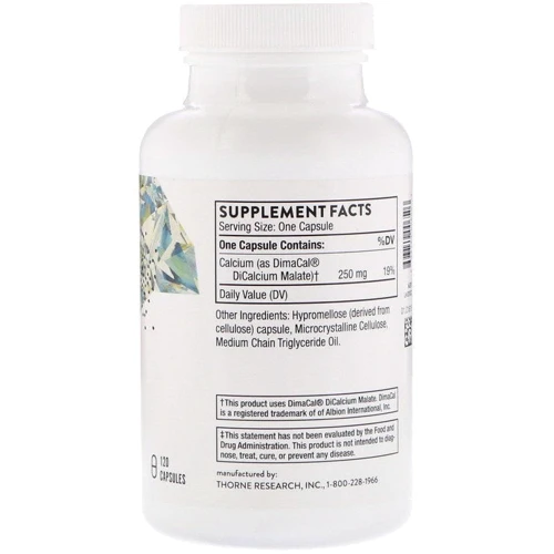 Thorne Research Dicalcium Malate 120 Caps Кальций малат