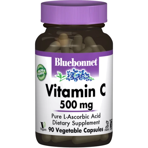 Bluebonnet Nutrition Vitamin С, 500 mg, 90 Vegetable Capsules (BLB0510)