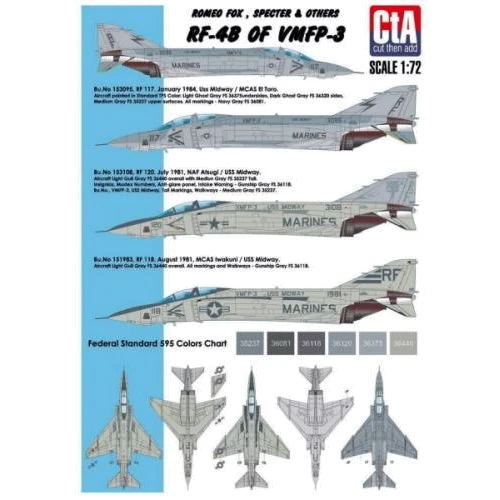 Декаль CTA для истребителя-перехватчика RF-4B, VMFP-3 CTA3201