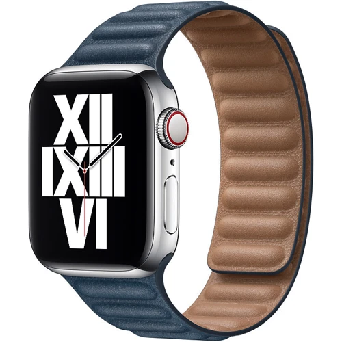 Аксессуар для Watch Apple Leather Link Baltic Blue Size S/M (MY982) for Apple Watch 38/40/41mm