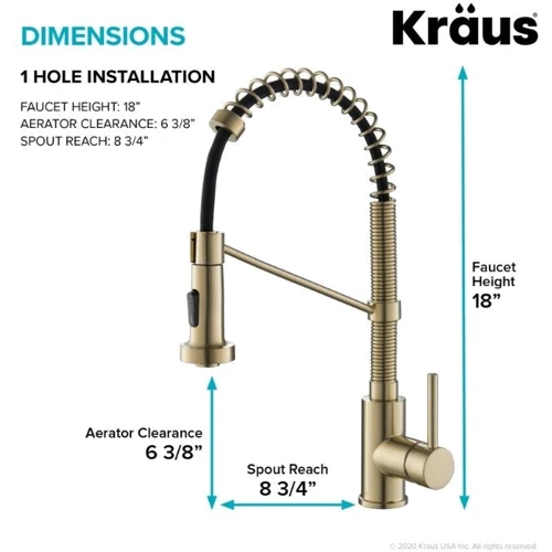 Змішувач для кухонного миття Kraus KPF-1610SFACB