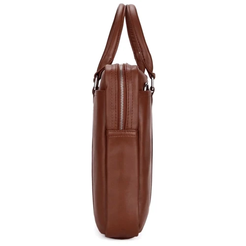 Сумка для ноутбуков Polo 14" VICUNA Brown (6610-4-BR): Материал кожа