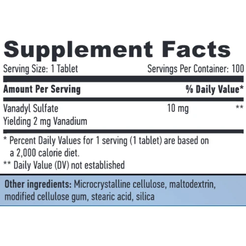 Haya Labs Vanadyl Sulfate 10 мг Сульфат Ванаділа 100 таблеток