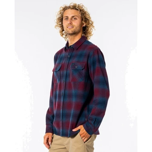 Рубашка Rip Curl Count L/S Shirt CSHDV9-4370 50 бордовая с длинным рукавом: Длина рукава Длинный