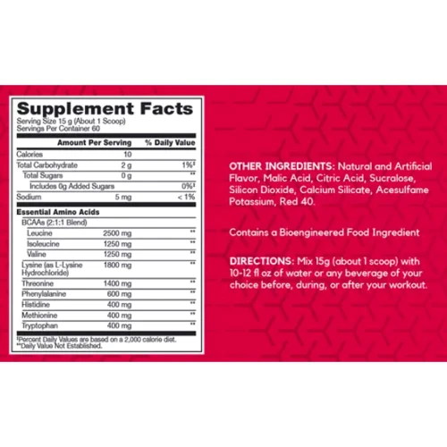 Амінокислота для спорту BSN Amino X EAAs 900 g / 60 servings / Jungle juice: Смак Тропічні фрукти