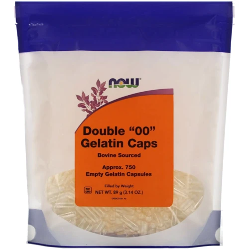 Now Foods Gelatin Empty Capsules Double '00' Size Двойные "00" желатиновые капсулы 750 пустых капсул