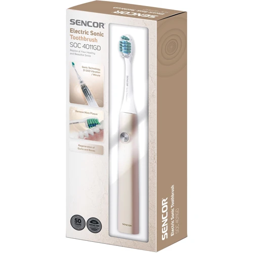 Зубная щетка Sencor SOC 4011GD: Технология чистки пульсирующая
