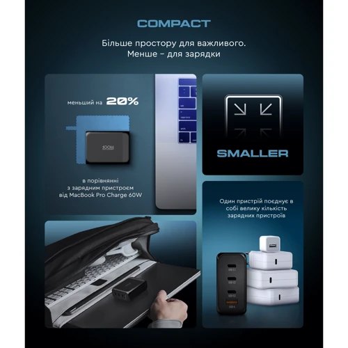 Зарядний пристрій ArmorStandart Wall Charger Resolute Power ARP-131 100W GaN Black (ARM70024) фото 8