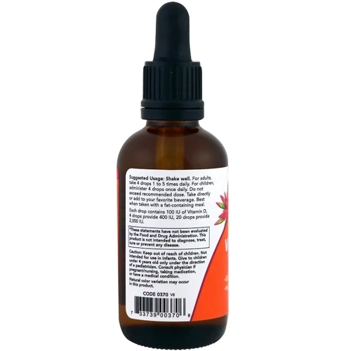 Now Foods Liquid Vitamin D-3, 2 fl oz (60 ml) (NOW-00370): Форма выпуска Жидкость