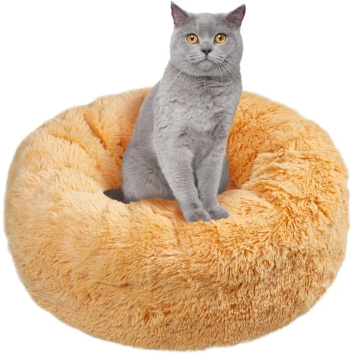 Лежак Red Point Donut зі знімною подушкою абрикосовий d 50 см (ЛК.01.Т.94.68.000) фото 3