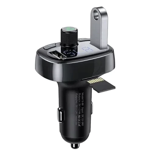 Зарядное устройство Baseus Car Charger 2хUSB T Shaped S-09 Car Bluetooth MP3 Player Black (CCMT000301): Тип автомобильное