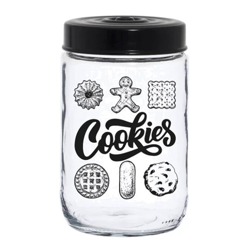 Ємність для зберігання HEREVIN Jar-Black Cookies 0.66л (171441-001)