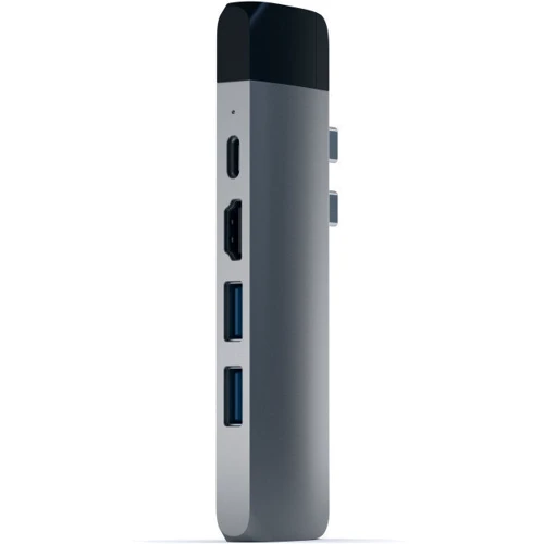 Адаптер Satechi Adapter USB-C to USB-C+micro SD+HDMI+2xUSB3.0+RJ45 Space Grey (ST-TCPHEM)