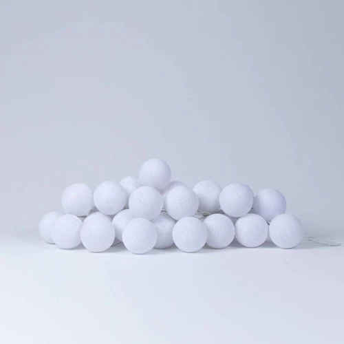 Гирлянда Cotton ball lights на 10 шаров 2,7м, White