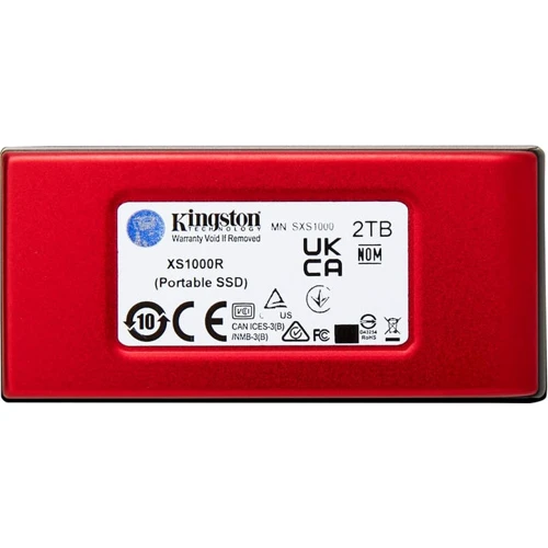 Kingston XS1000 2 TB Red (SXS1000R/2000G) OEM: Форм-фактор Portable