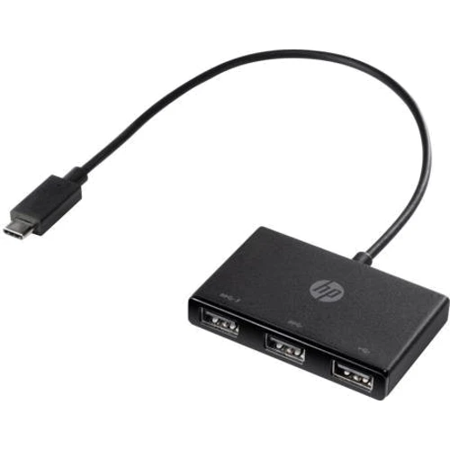 Адаптер HP Adapter USB-C to 3xUSB 2.0 Black (Z6A00AA)