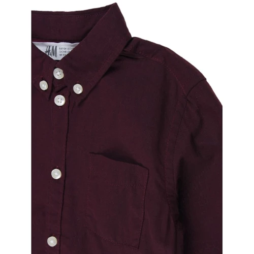 Рубашка H&M 456572 104 см сливовая: Размер 104