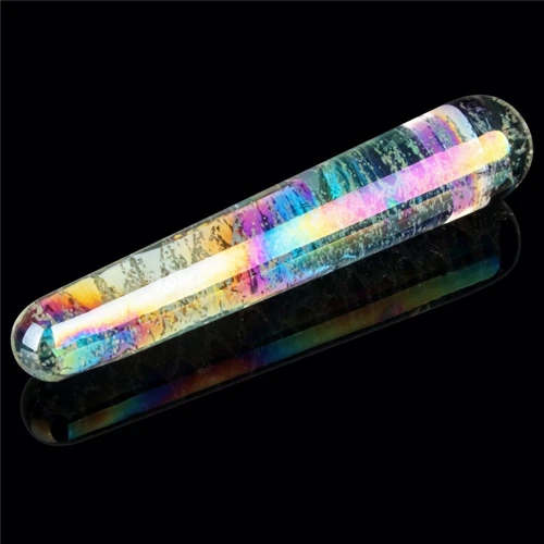 Фаллоимитатор LoveToy Twilight Gleam Glow-in-the-dark Glass Dildo Slim Fantasy